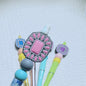 20Pcs Silicone Focal Beads Multi Color Gemstone Series Elliptical Square Waterdrop 19