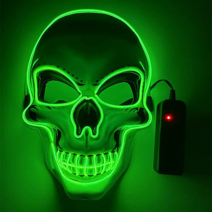 White Skull Glowing Halloween Mask Party Decoration 5