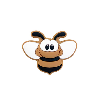 20pcs Silicone Focal Beads Bee Character Front Facing 11