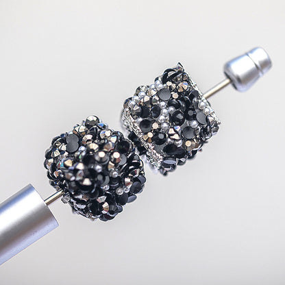 10pcs 18mm Square Cube Pearl Rhinestone Focal Beads for Pens 7