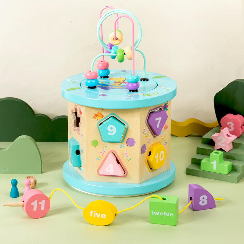 Wooden Treasure Chest Bead Maze Educational Toy for Toddlers 2
