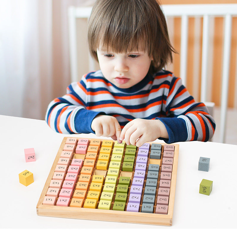 Wooden Counting Hundreds Plates Montessori Toys Educational Toy 2