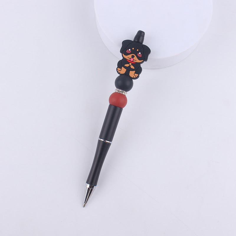 Animal Bee Dog Silicone Beaded Pens Handmade Novelty Pen Gift 12