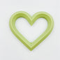 3Pcs 80mm Heart Silicone Beads Solid Color 3