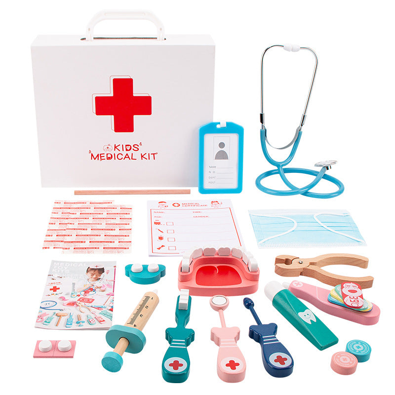 Wooden Simulation Medicine Box Montessori Toys Educational Toy