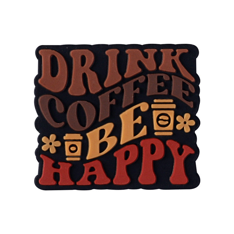 20Pcs Silicone Focal Beads Coffee Series Rectangular and Mug Shapes 3