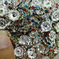 50pcs 12mm Rhinestone Wavy Spacer Beads DIY Jewelry Making 15