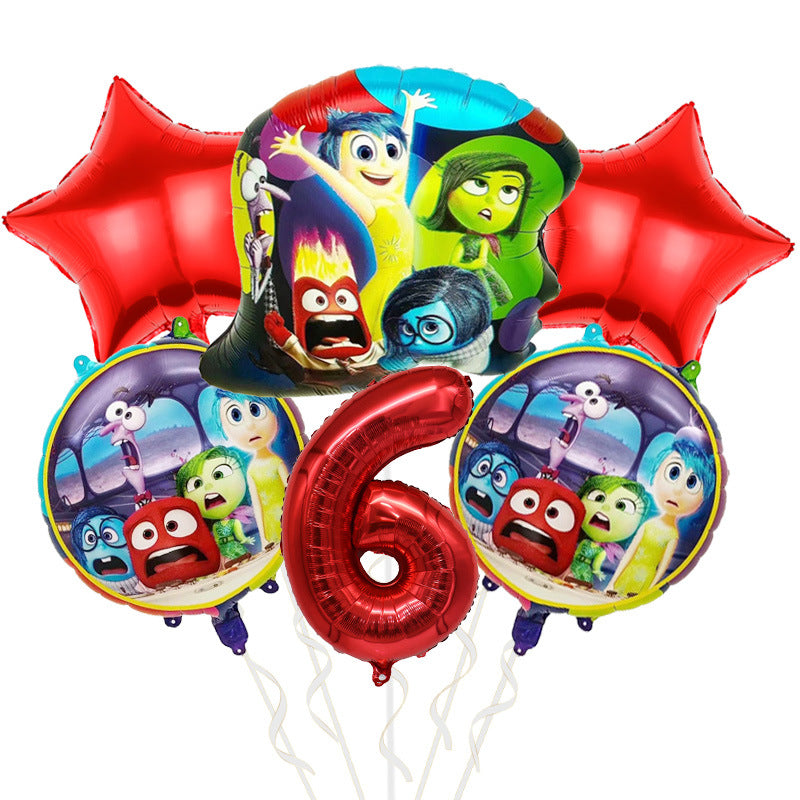 Inside Out Foil Balloon Set Kids Birthday Party Decoration 5pcs 10pcs 19