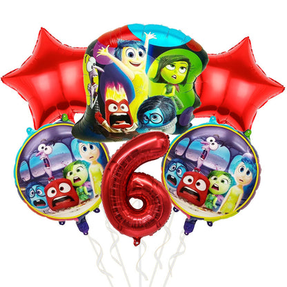 Inside Out Foil Balloon Set Kids Birthday Party Decoration 5pcs 10pcs 19