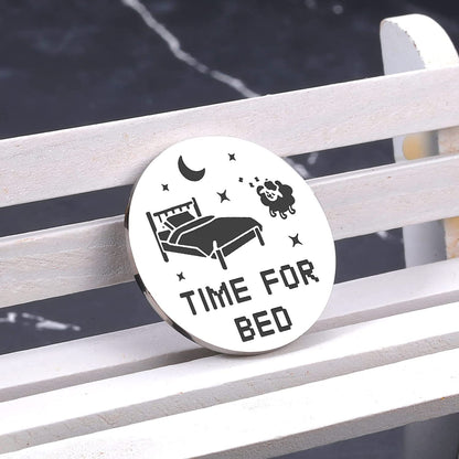 Go to Bed Decision Coin Stainless Steel Engraved Side 30mm 3
