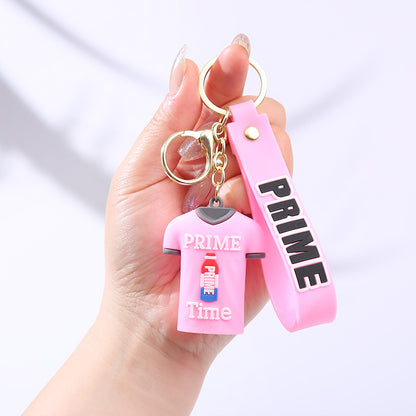 Prime Drink Soft Rubber T-Shirt PVC Keychain Charm 9