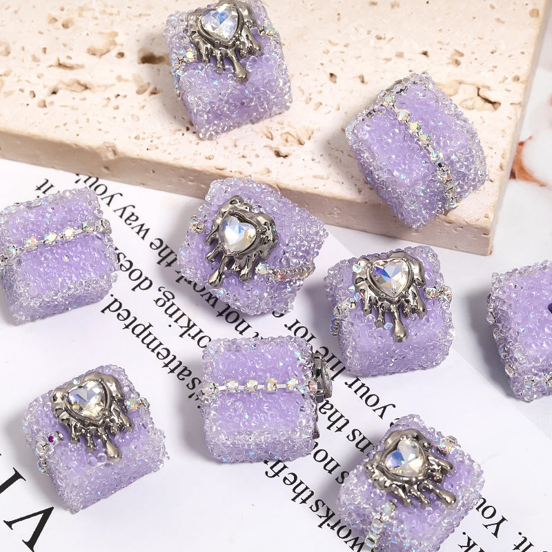 5pcs 21mm Crocore Square Acrylic Beads DIY Bracelet Making 10