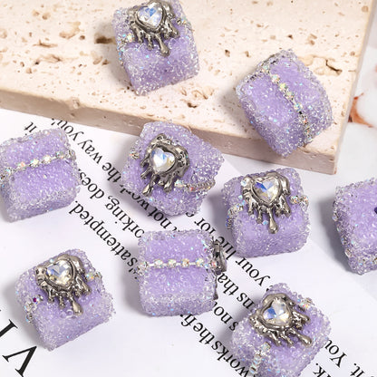 5pcs 21mm Crocore Square Acrylic Beads DIY Bracelet Making 10