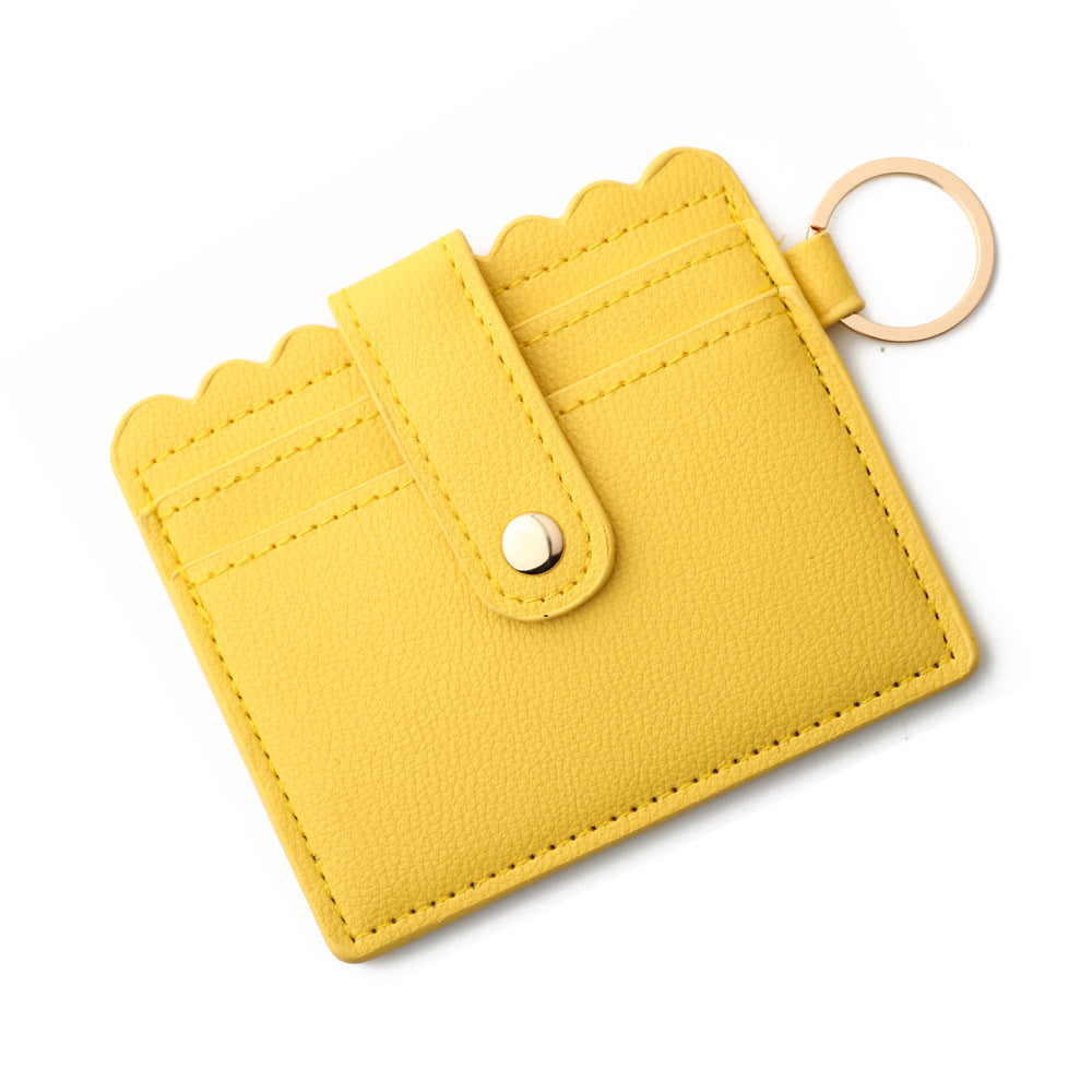 PU Leather Keychain Coin Purse Card Holder Compact Design 23