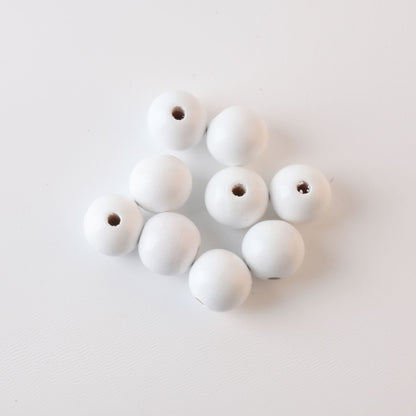20mm Christmas Snowman Wooden Beads Schima Wood Holiday Craft 9