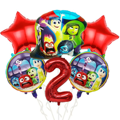 Inside Out Foil Balloon Set Kids Birthday Party Decoration 5pcs 10pcs 15