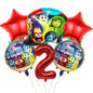 Inside Out Foil Balloon Set Kids Birthday Party Decoration 5pcs 10pcs 15