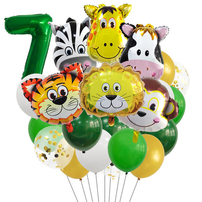 Jungle Animals Foil Balloon Set Birthday Party Decoration 8