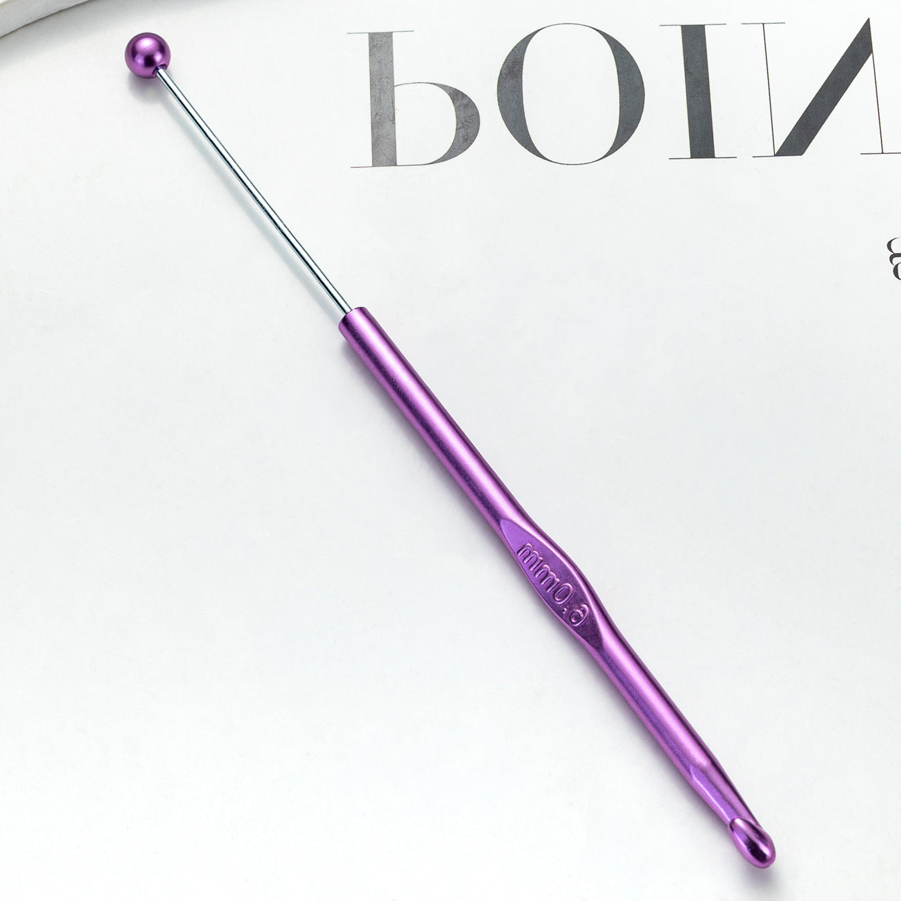 Beadable Crochet Hooks Metal DIY Craft Tool 3.0mm-6.0mm Sizes 28