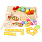 Wooden Montessori Toys Rainbow Clip Beads Fine Motor Skills