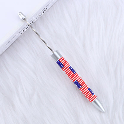 Long Printed Flag Sunflower Pattern Beadable Ballpoint Pens DIY Craft 10