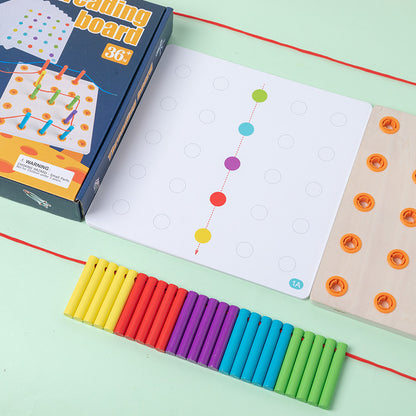 Wooden Montessori Threading Board Toys for Toddlers 5