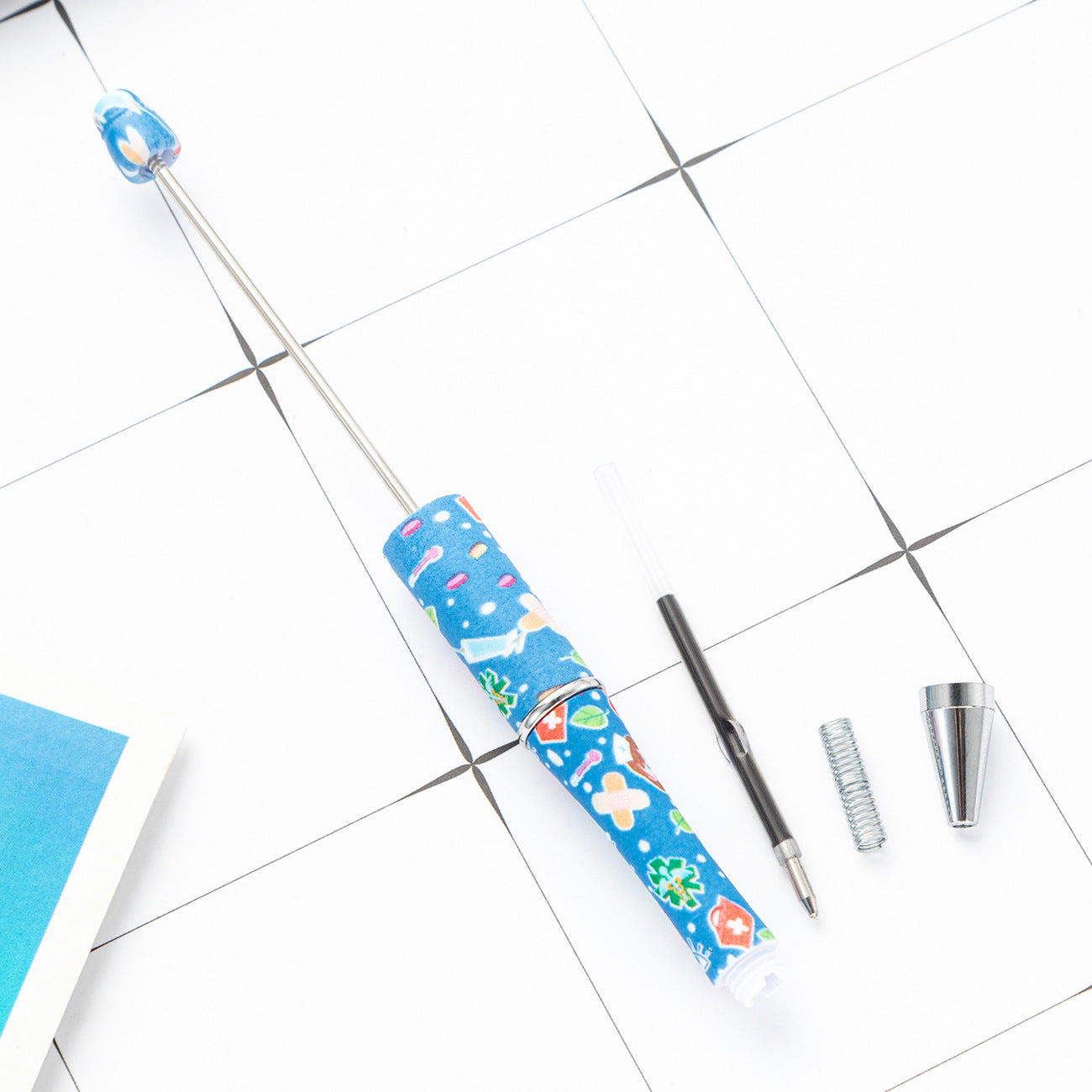 DIY Nurses Festival Multicolor Plastic Printed Beadable Ballpoint Pen 4