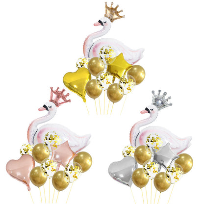 Swan Foil Balloon Set Valentine’s Day Proposal Party Decoration 2