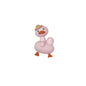 20Pcs Silicone 3D Focal Beads Macaroon Color Duck Wearing Hat 8