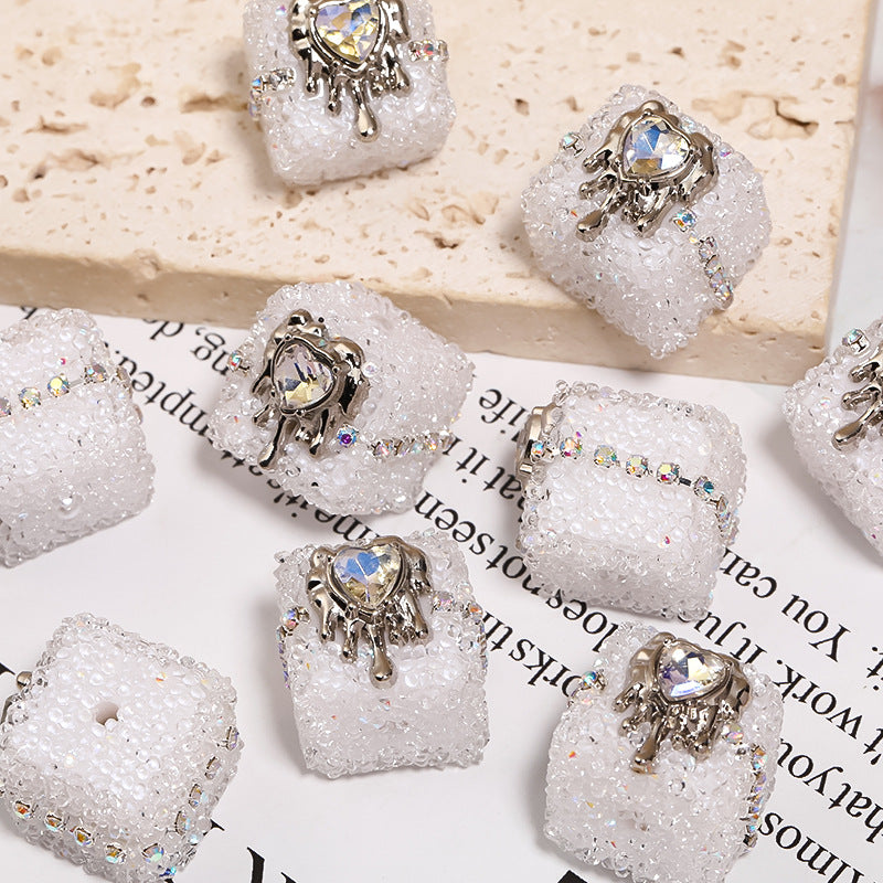 5pcs 21mm Crocore Square Acrylic Beads DIY Bracelet Making 7