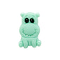 20pcs Silicone Focal Beads Hippo Sitting Pose 4