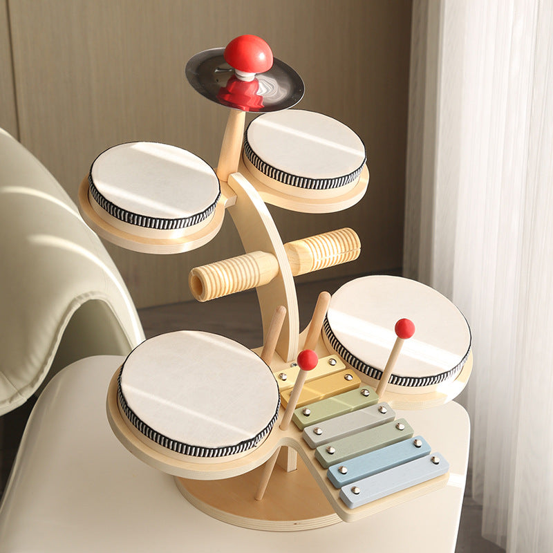 Wooden Orff Percussion Instrument Piano Drum Musical Toy 6