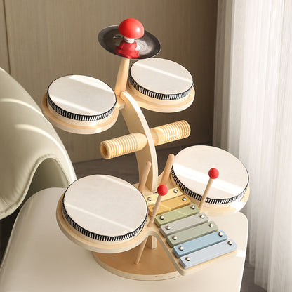 Wooden Orff Percussion Instrument Piano Drum Musical Toy 6
