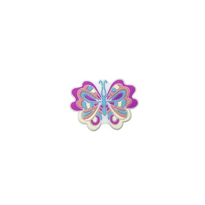20Pcs Silicone Focal Beads Cartoon Animal Butterfly Flat Design 12