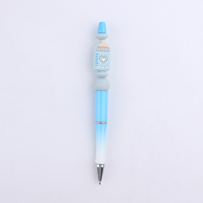 Milk Bottle Silicone Beaded Pens Handmade Office School Supplies 9