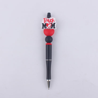Mom Series Pattern Silicone Beaded Pens Handmade Office School Supplies 9