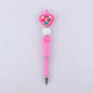 Pink Heart Silicone Beaded Pens Handmade Novelty Office School Gift 7