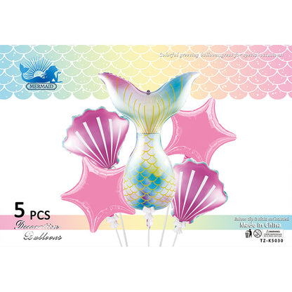 Mermaid Foil Balloon Set Kids Birthday Party Decoration 2 Sets 26