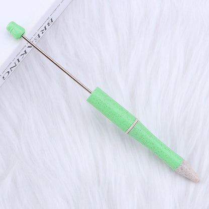 Environmentally Friendly ABS Wheat Straw Beadable Ballpoint Pens DIY Craft Supplies 6