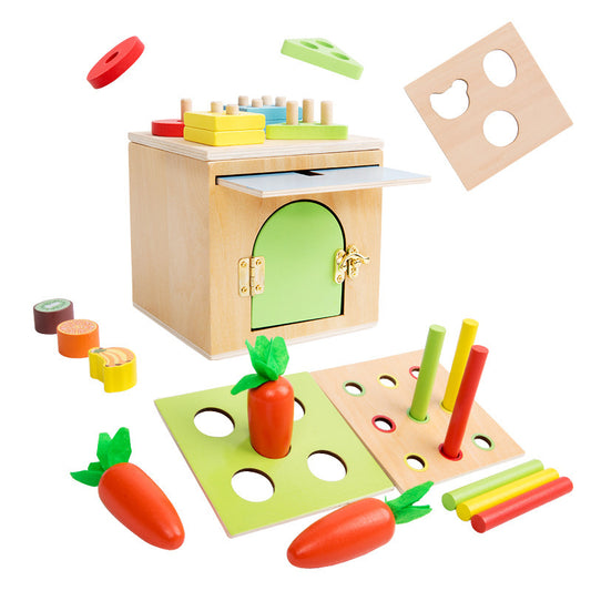 Wooden Fruit Matching Montessori Toys Educational Box for Kids