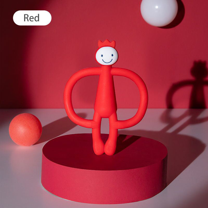 Crown Monkey Silicone Teething Toy for Baby