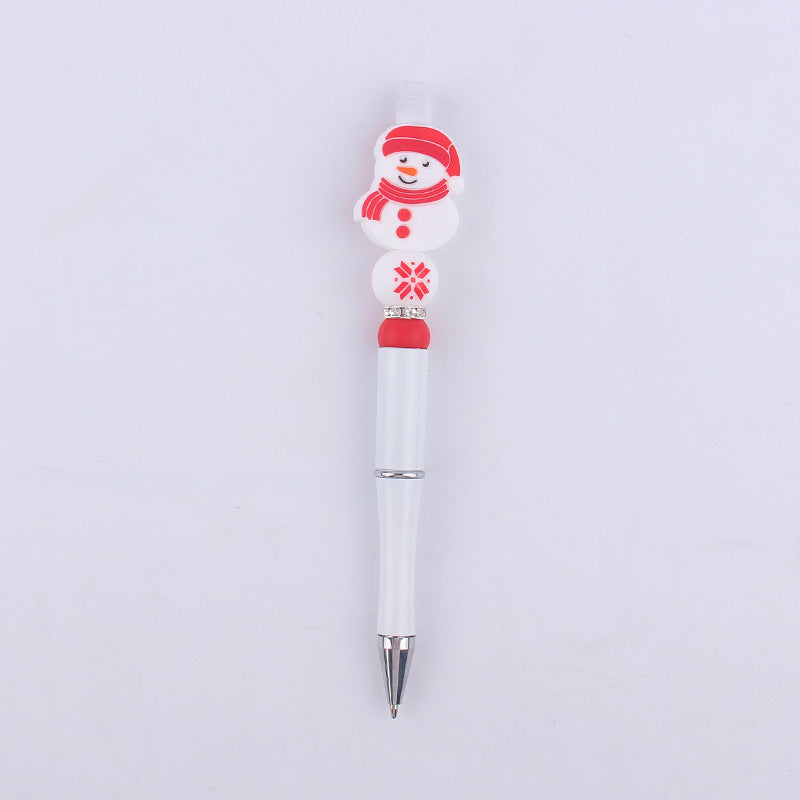 Christmas Silicone Beaded Pens Santa Claus Snowman Tree Holiday Gift 9