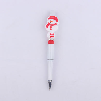 Christmas Silicone Beaded Pens Santa Claus Snowman Tree Holiday Gift 9