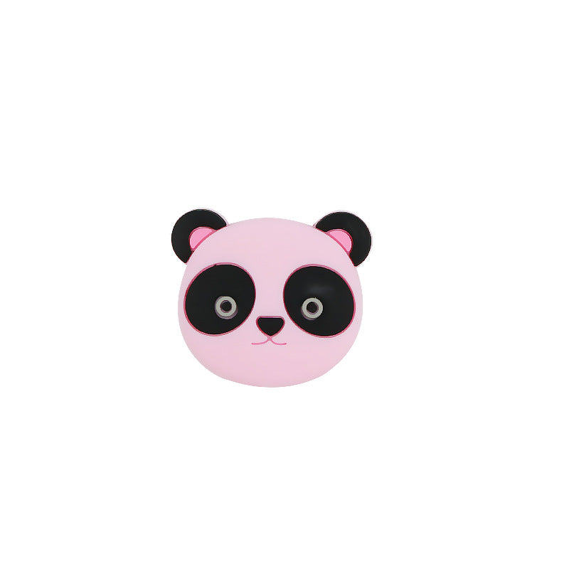 Silicone Focal Beads Cartoon Animal Panda Face with Ears 6