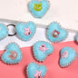 5pcs 23x28mm Cartoon Animal Heart Rhinestone Beads DIY Jewelry Making 9