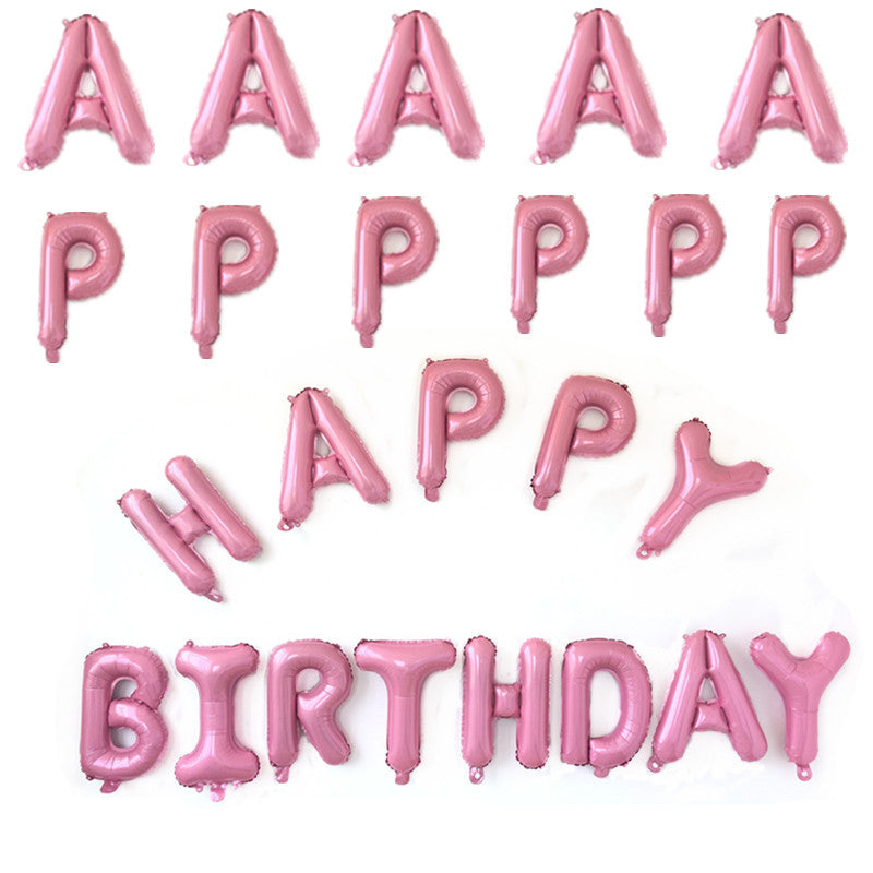 Pink Letter Foil Balloons Birthday Party Decoration 50pcs 16 Inch