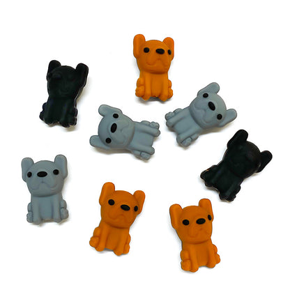 20Pcs Silicone 3D Focal Beads Puppy Sitting Pose 4