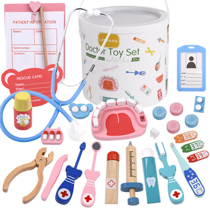 Wooden Montessori Toys Doctor Role Play Educational Toy for Kids 5