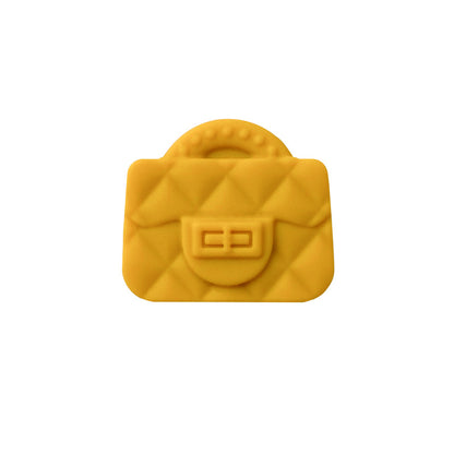 10pcs Silicone Focal Beads Bag Design Quilted Texture 12