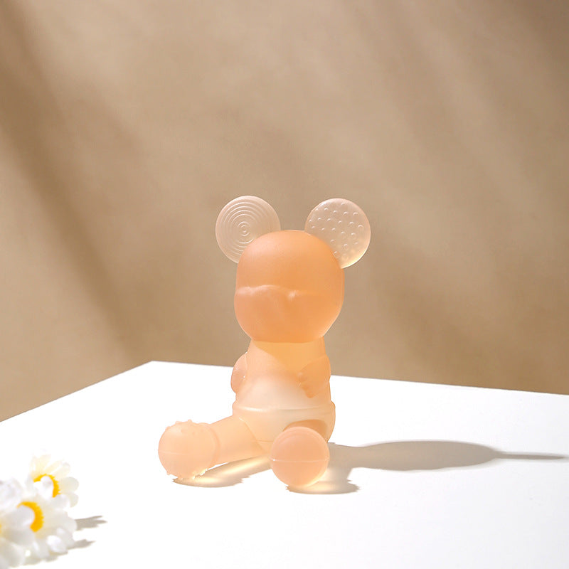 Bear Shaped Silicone Teething Toy with Rattle for Baby 6